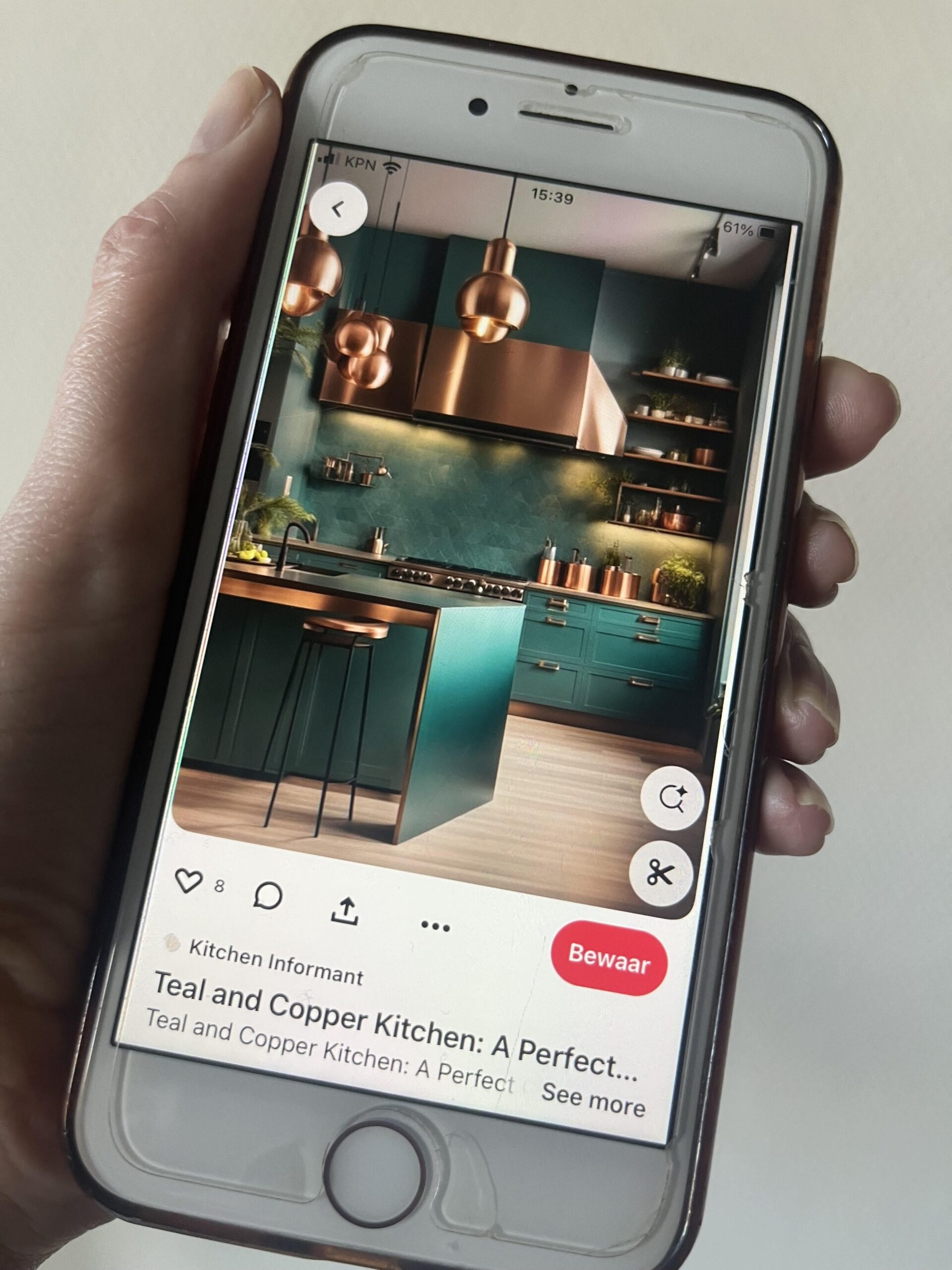 Pinterest pin moderne keuken